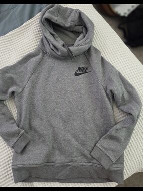 Nike Tech Fleece Pullover Hoodie Gray XS Funnel Neck Sweatshirt